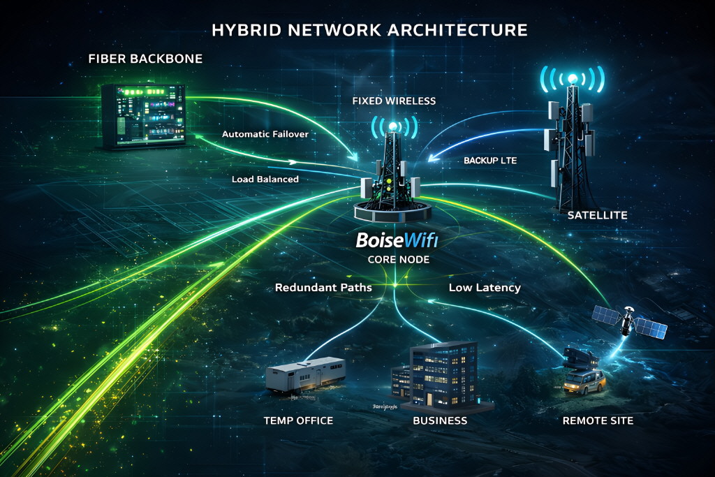BoiseWiFi Hybrid Core Diagram